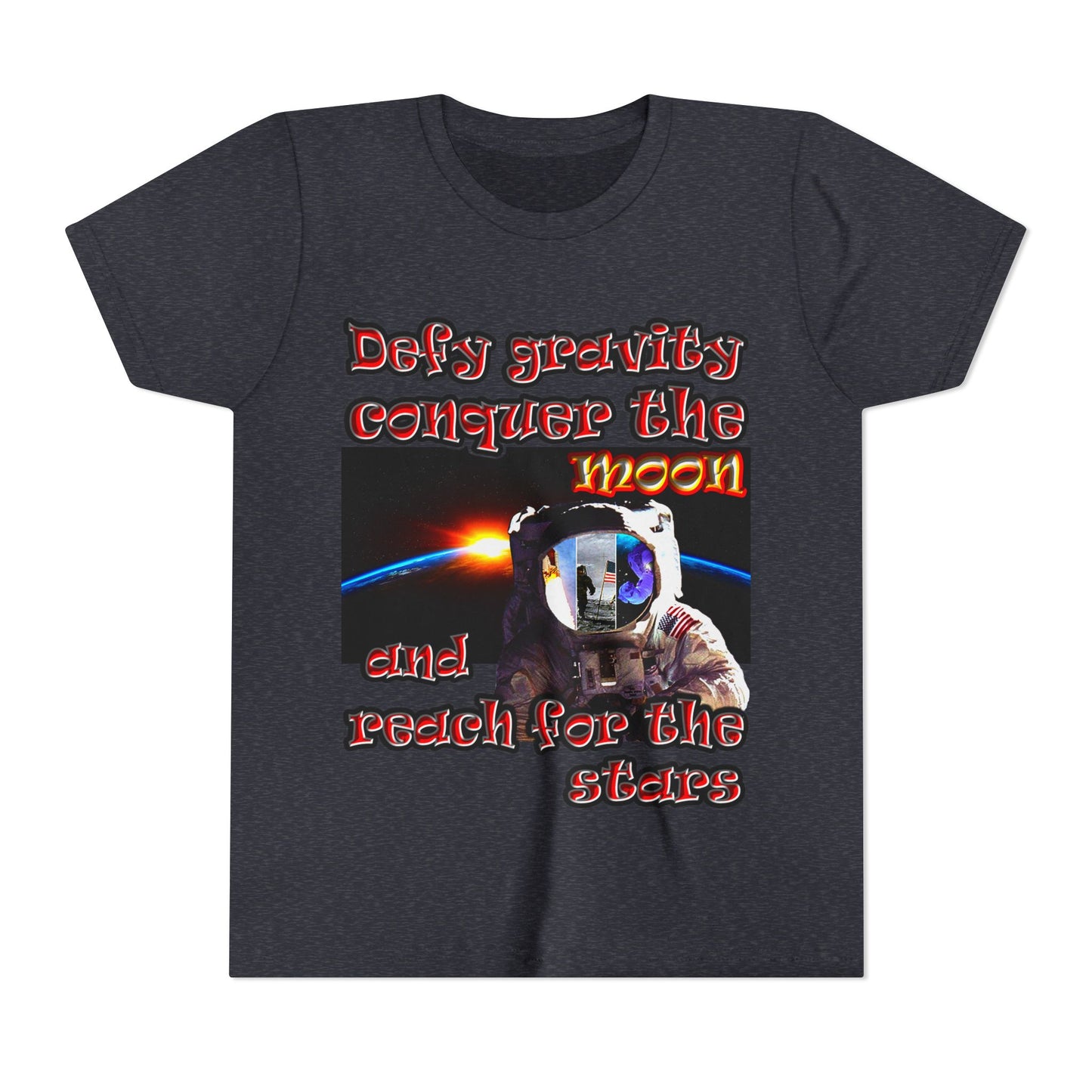 defy conquer reach - Youth Short Sleeve Tee