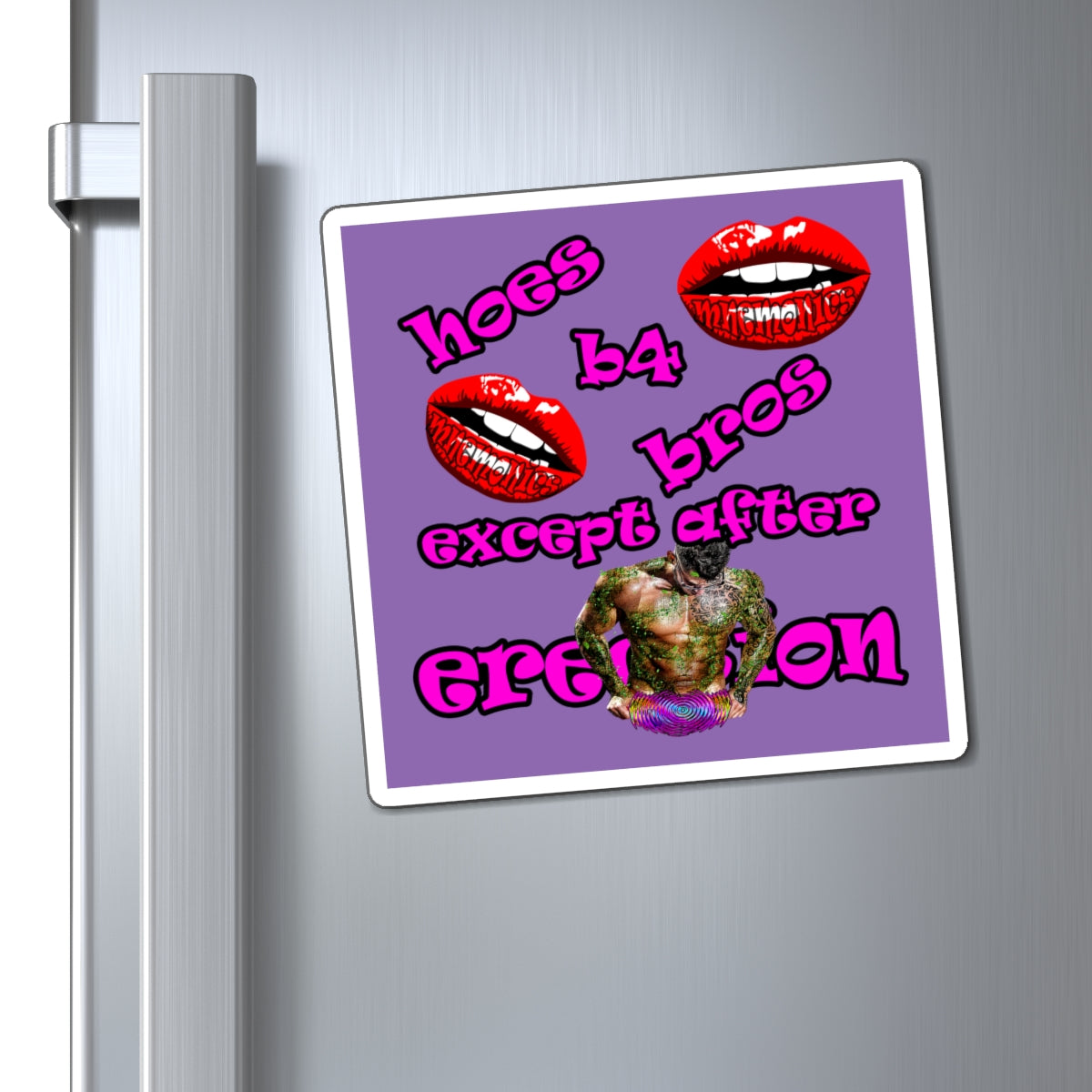 hoes b4 bros - Magnets - (light purple)