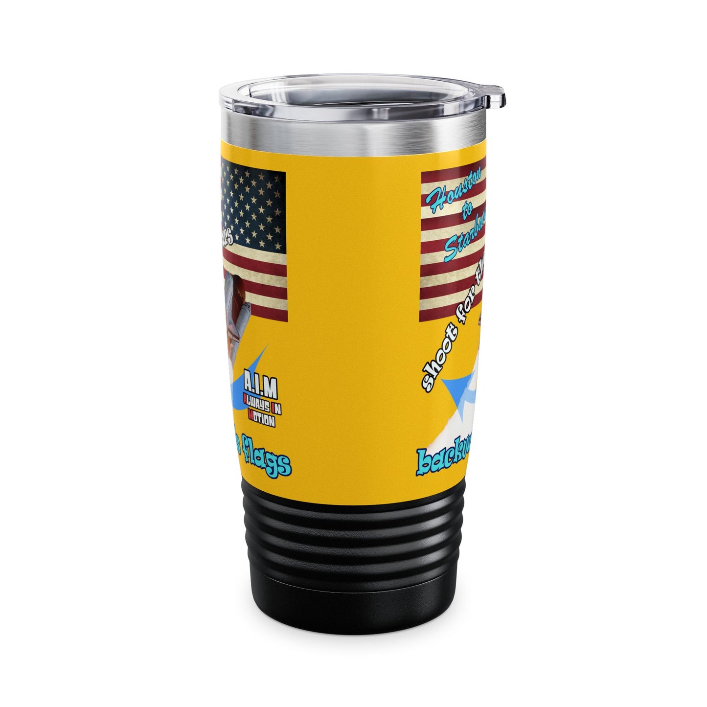 shoot for the stars - Ringneck Tumbler, 20oz (yellow)