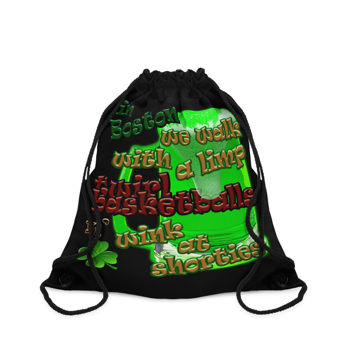 celtics logo - Drawstring Bag (black)