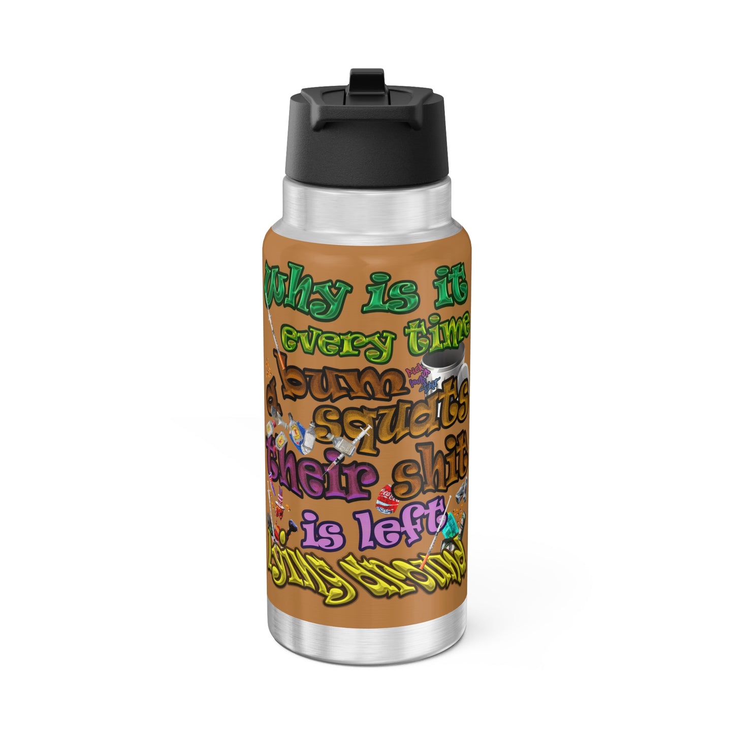 the bum's shit - Gator Tumbler, 32oz (light brown)