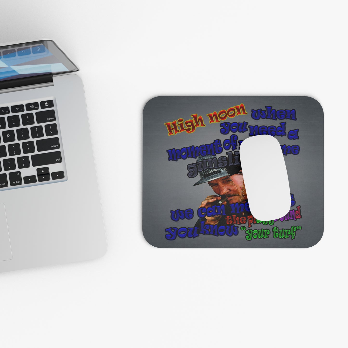 high noon - Mouse Pad (Rectangle) (grey-light grey)