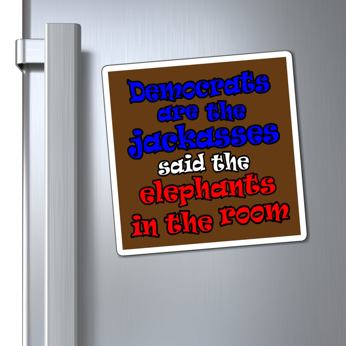 donkeys and elephants - Magnets - (brown)