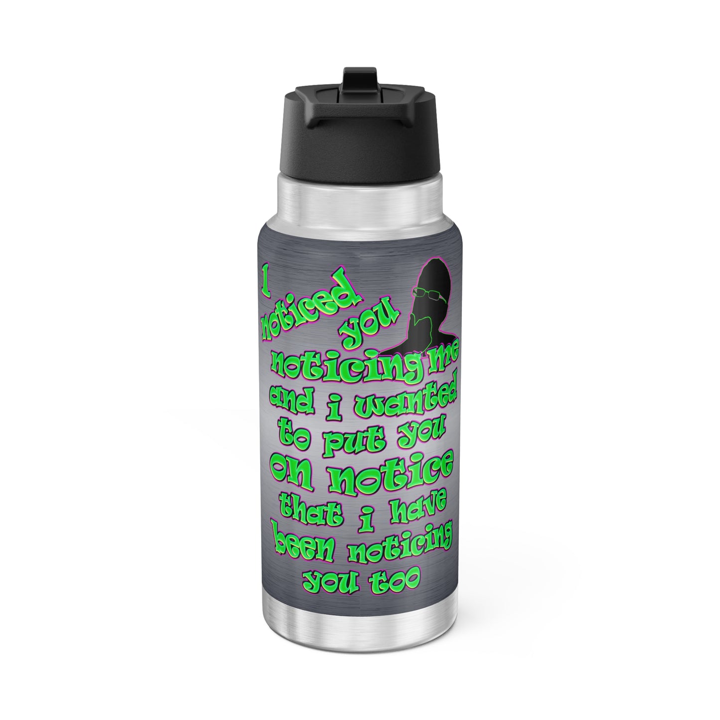 noticed you noticing - Gator Tumbler, 32oz (brushed nickel)