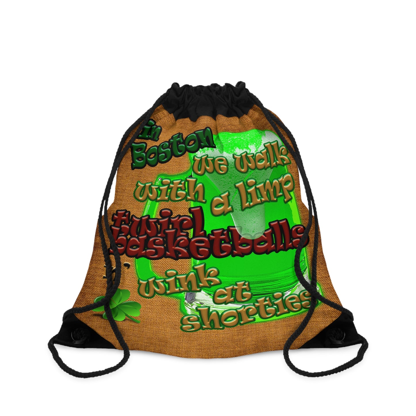 celtics logo - Drawstring Bag (dichromatic brown papyrus)
