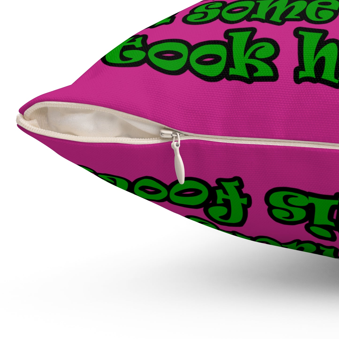 turtle race - Spun Polyester Square Pillow - (pink)