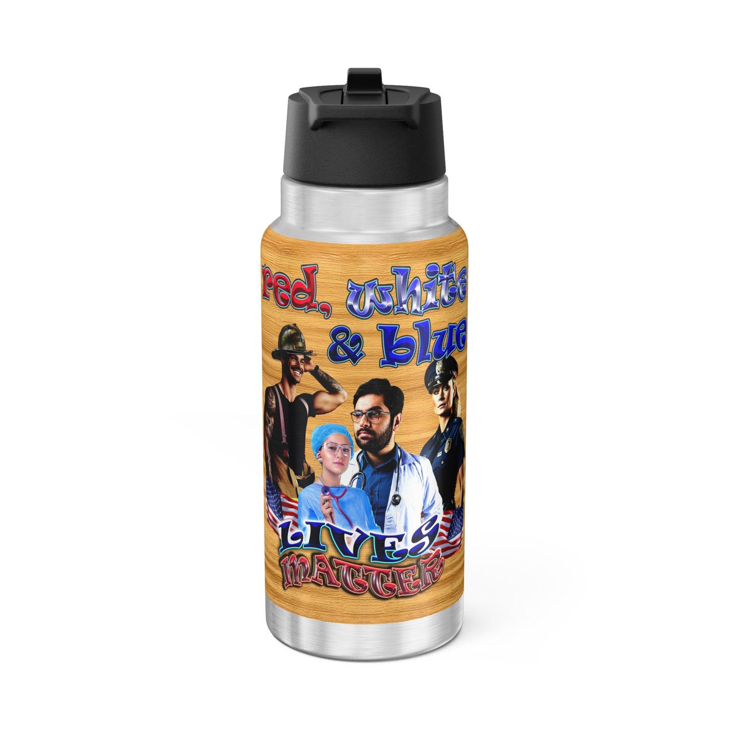 rw&b lives matter - Gator Tumbler, 32oz (butterscotch wood finish)