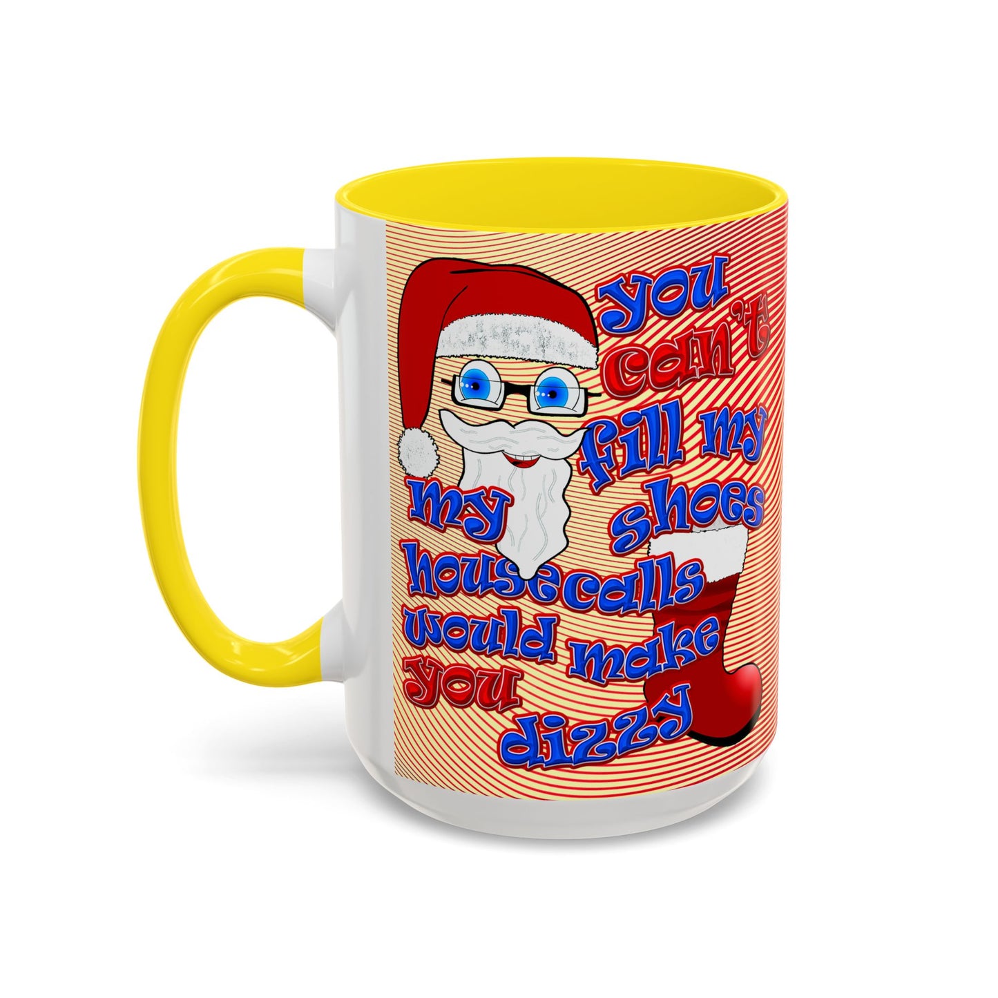 santa's shoes - Accent Mug (yellow-orange wave)