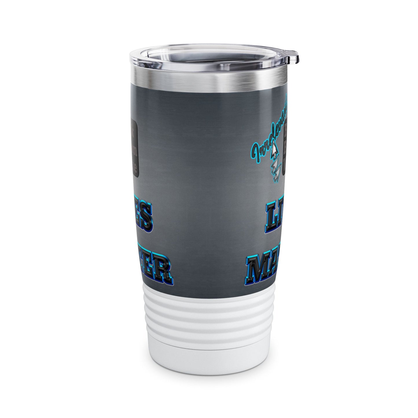 irrelevant - Ringneck Tumbler, 20oz (grey-light grey)