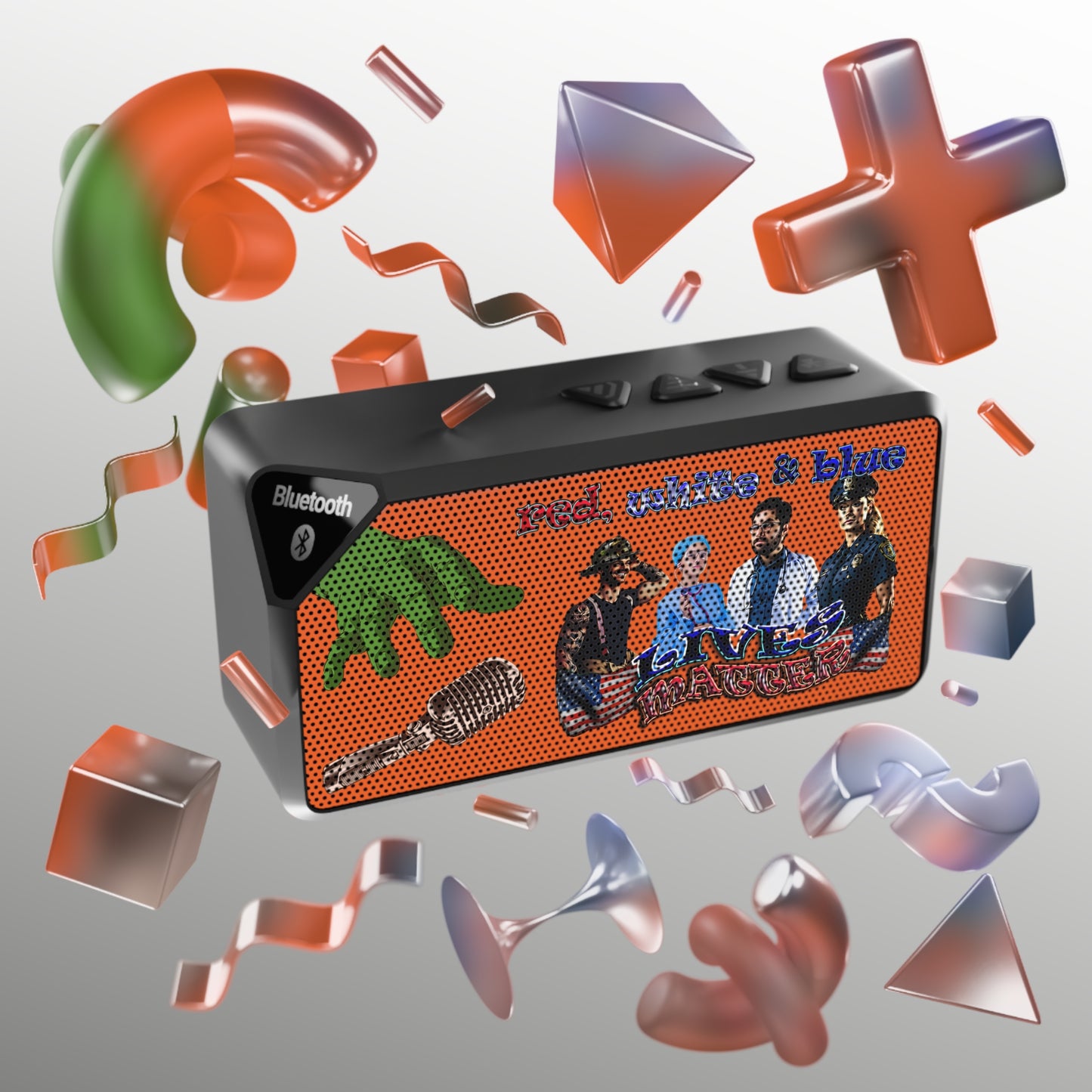 rw&b lives matter - Jabba Bluetooth Speaker (orange)