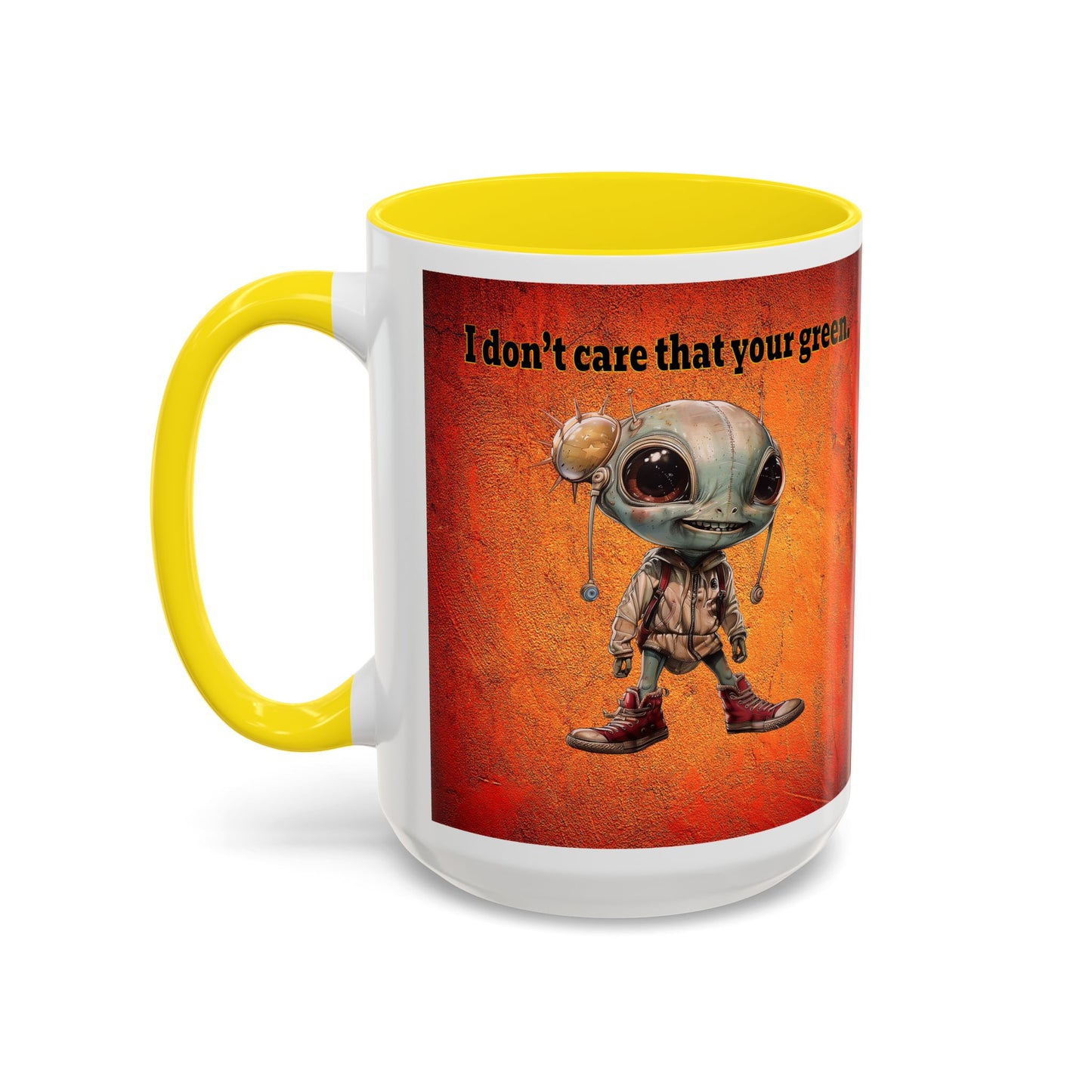 I don't care that your grey - Accent Mug (burnt orange)