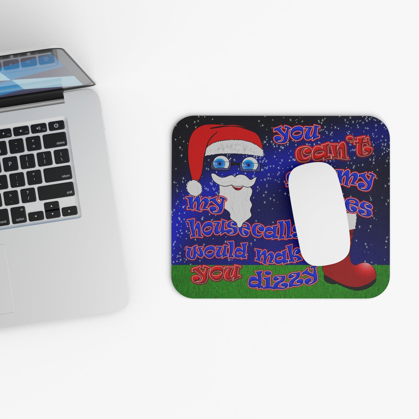santa's shoes - Mouse Pad (Rectangle) ('snoops' background)