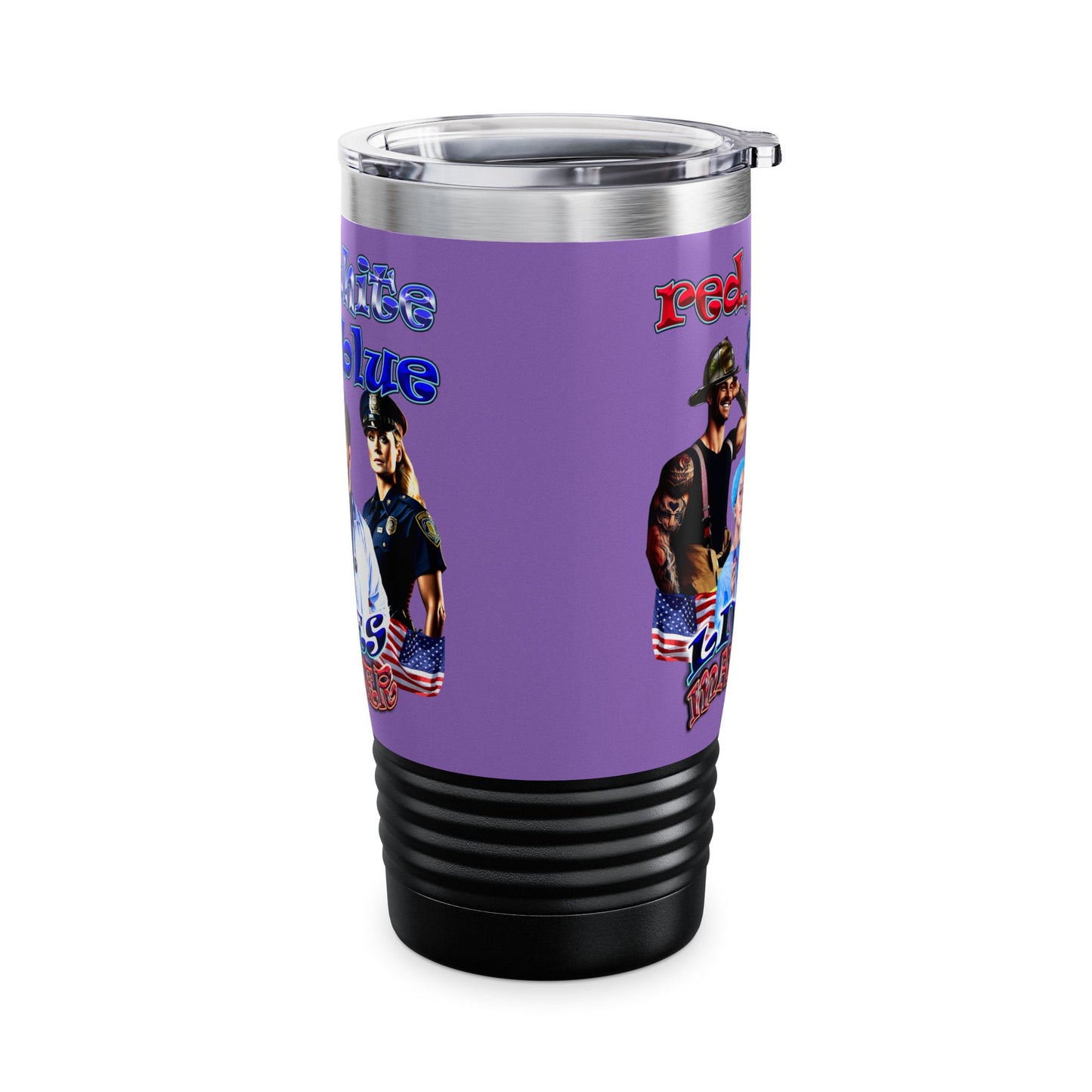 rw&b lives matter - Ringneck Tumbler, 20oz (light purple)