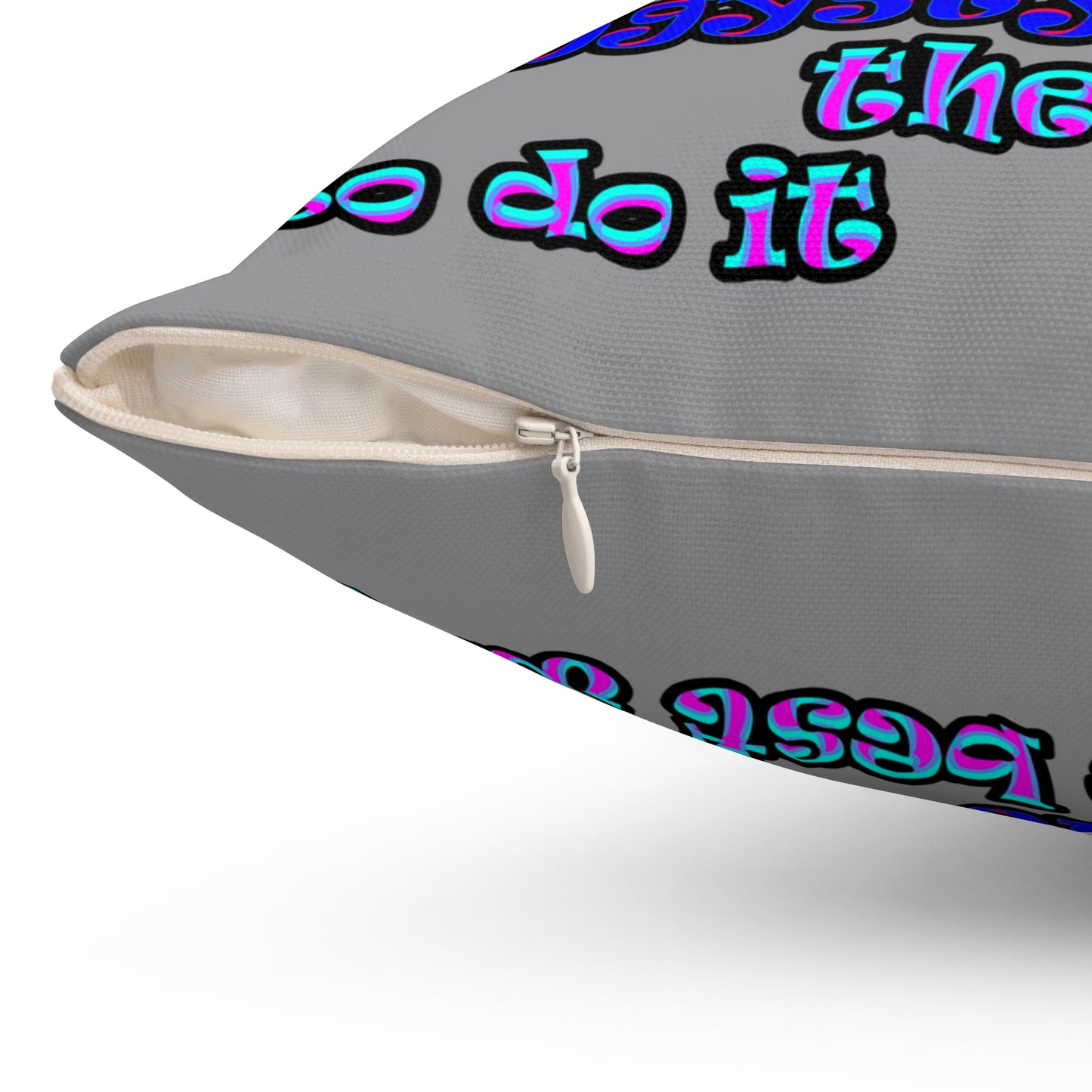 doggystyle - Spun Polyester Square Pillow - (grey)