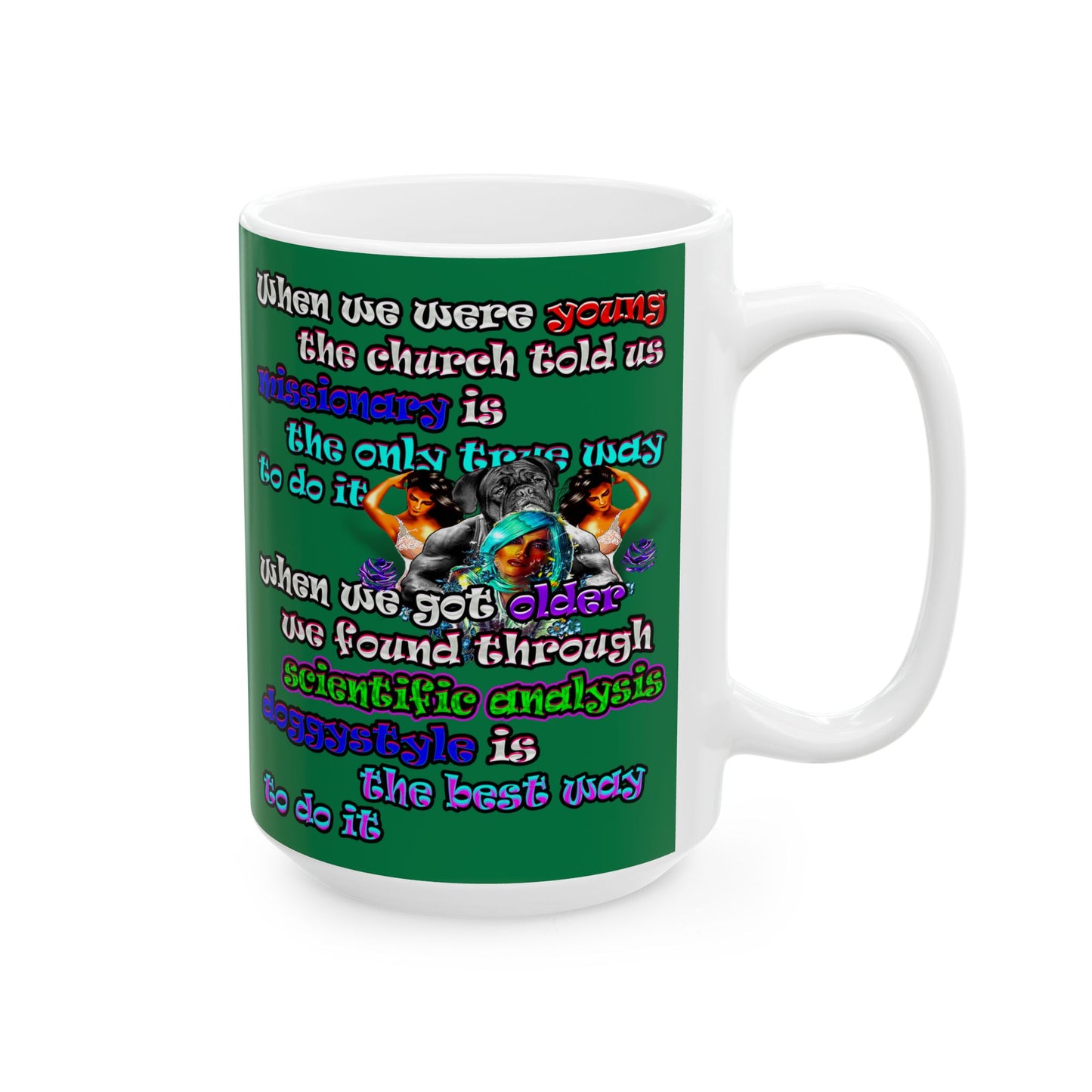 doggystyle - White Mug (dark green)