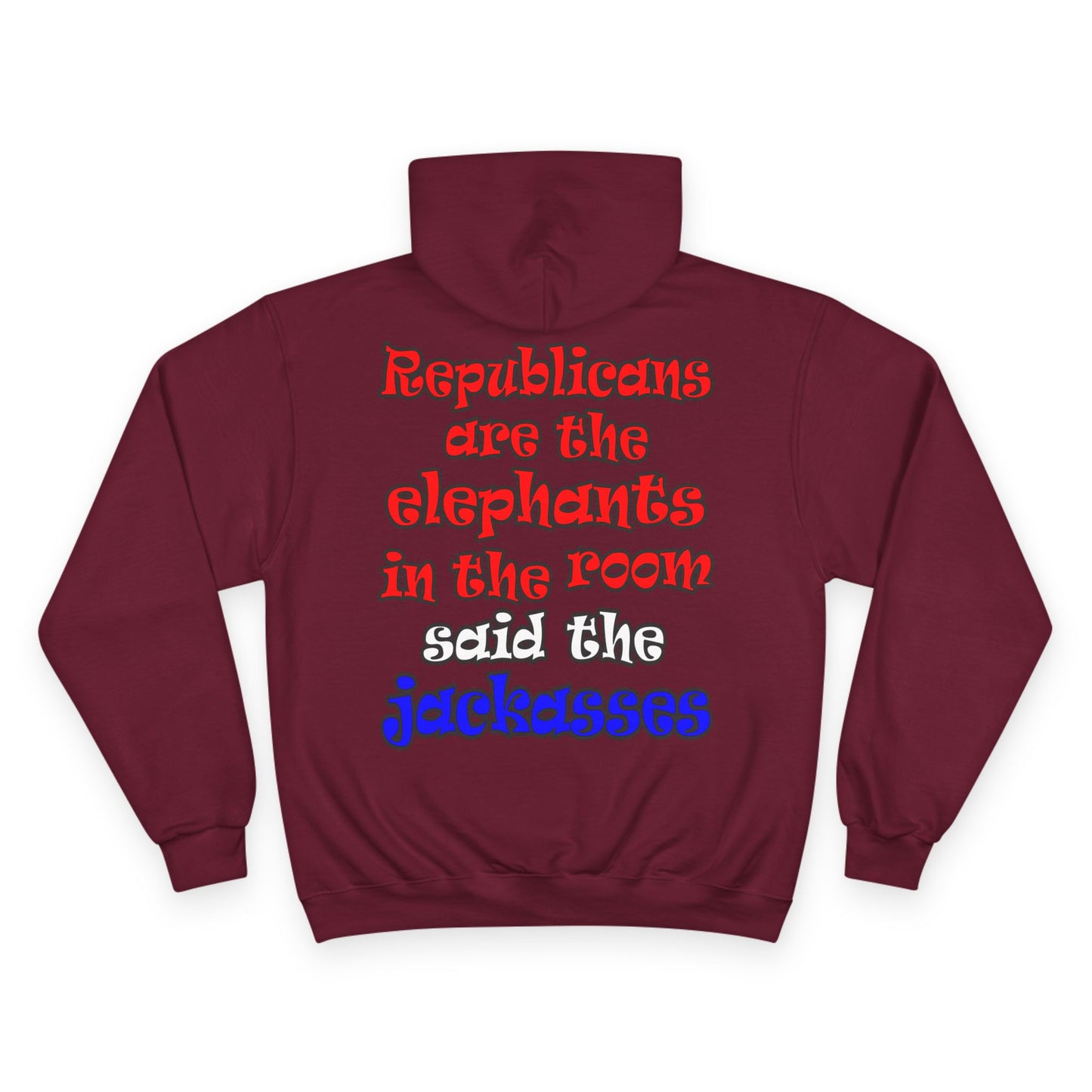 donkeys and elephants - Champion Hoodie