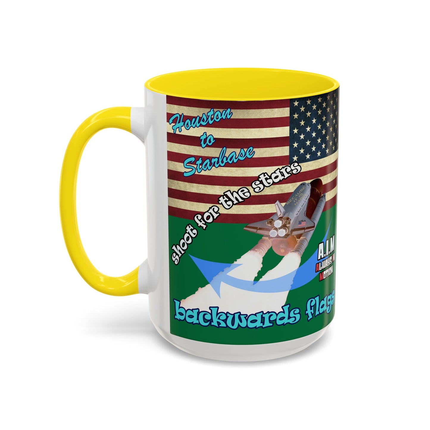 shoot for the stars - Accent Mug (dark green)