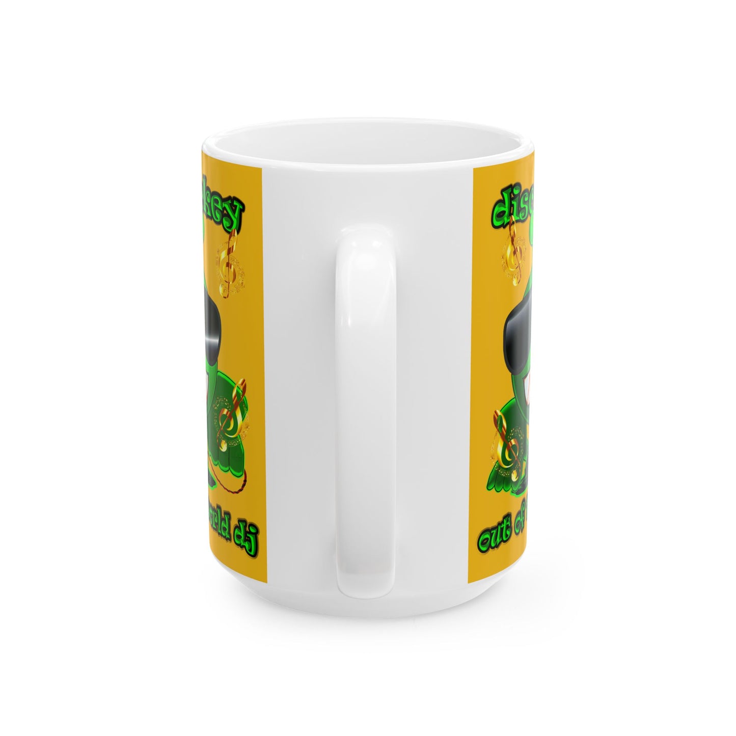 disc jockey - White Mug (yellow)