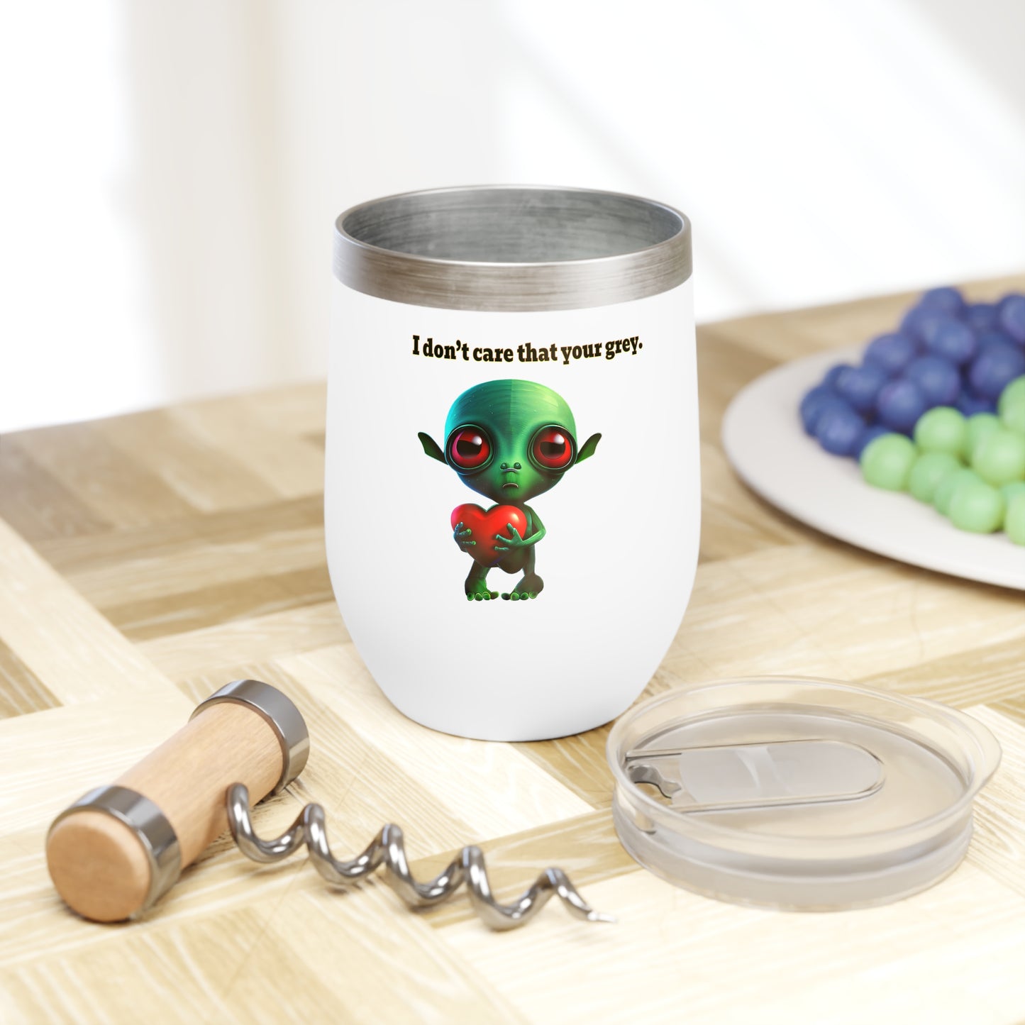 I don't care that your grey - Chill Wine Tumbler