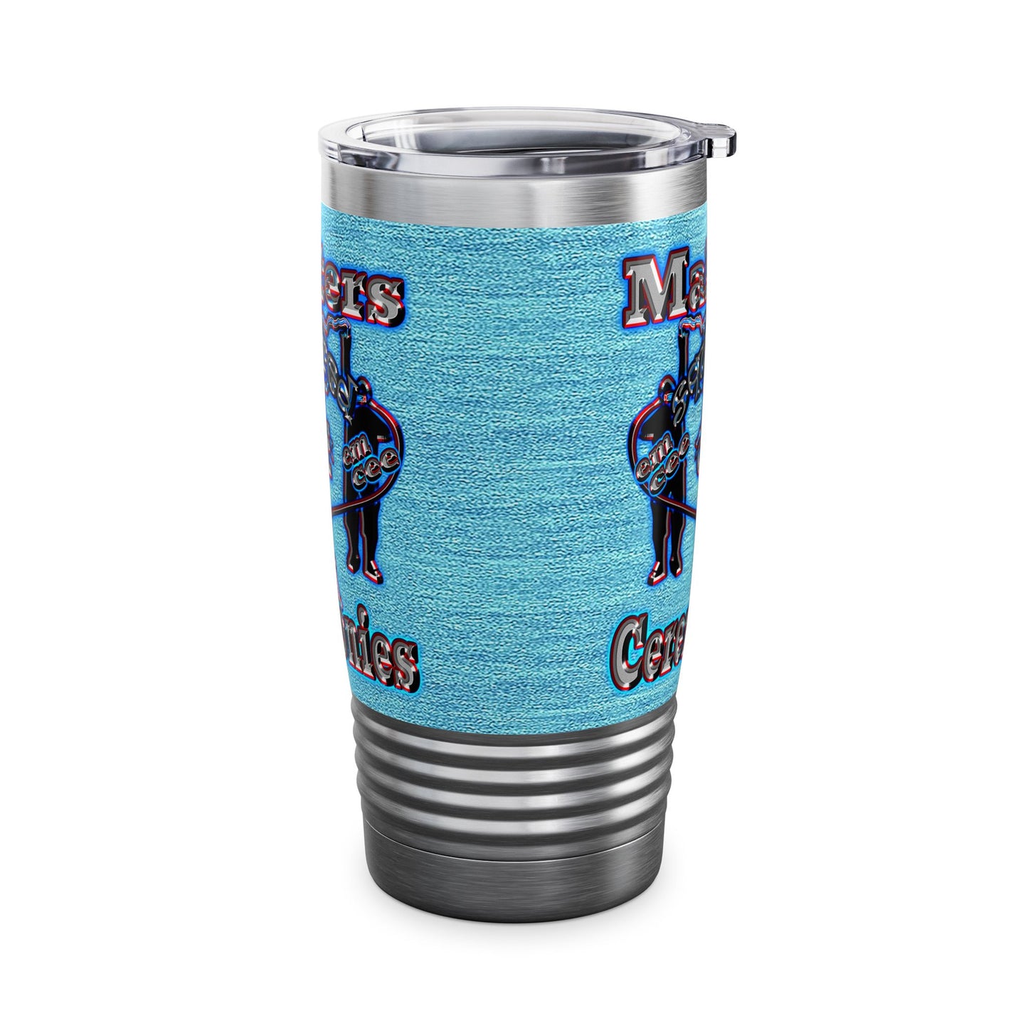 em cee squared - Ringneck Tumbler, 20oz (faded blue)