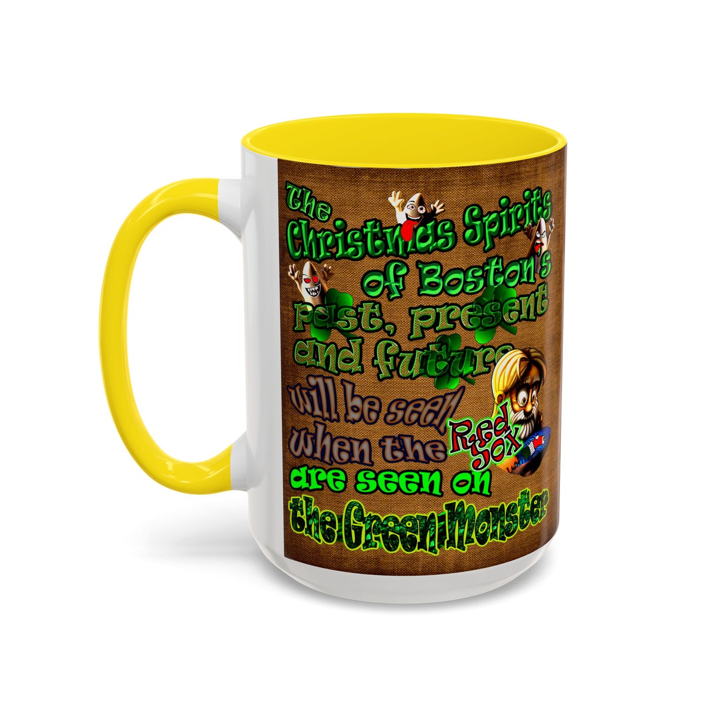 christmas spirits of boston - Accent Mug (brown papyrus)