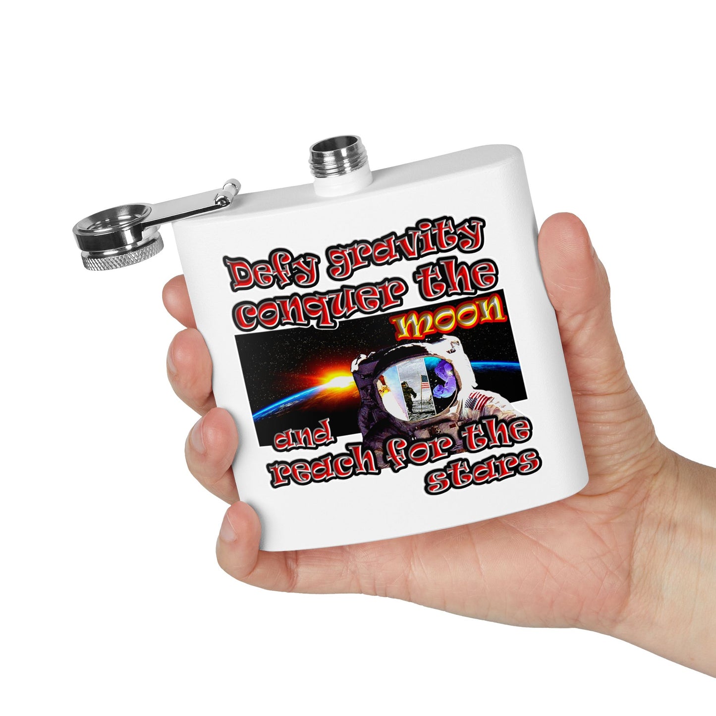 defy conquer reach - Stainless Steel Flask