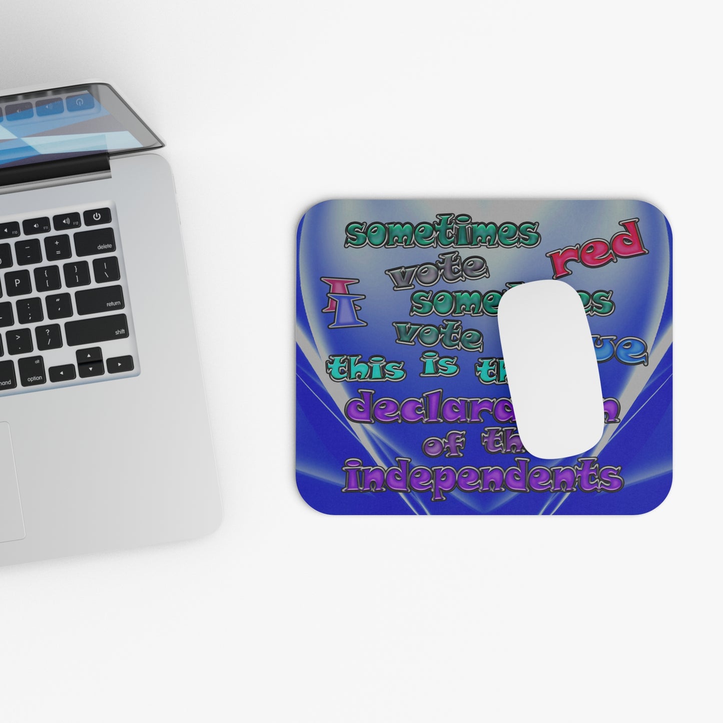 declaration of the independents - Mouse Pad (Rectangle) (blue-white wave)