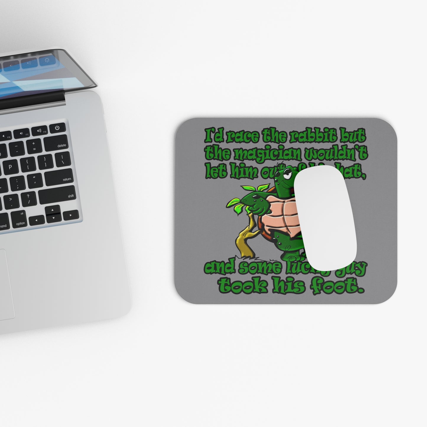 turtle race - Mouse Pad (Rectangle) (grey)