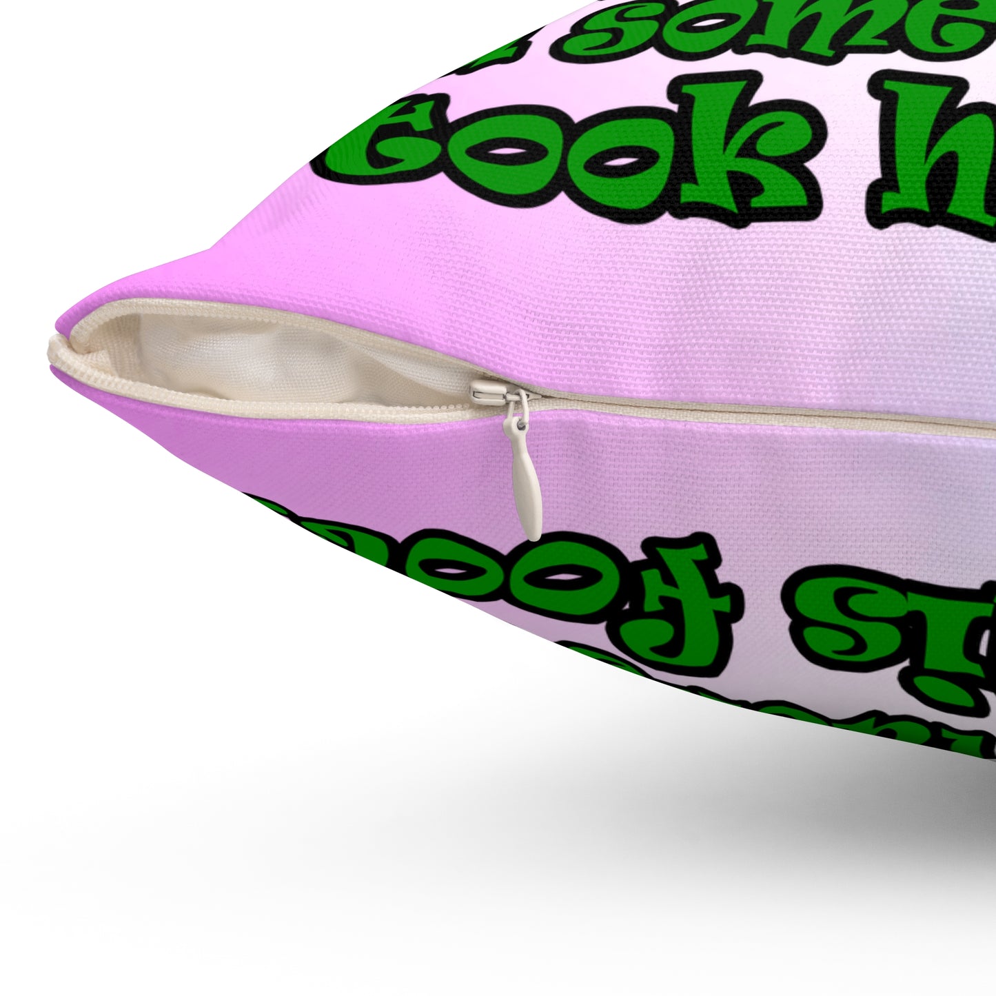 turtle race - Spun Polyester Square Pillow - (light blue-pink wave)