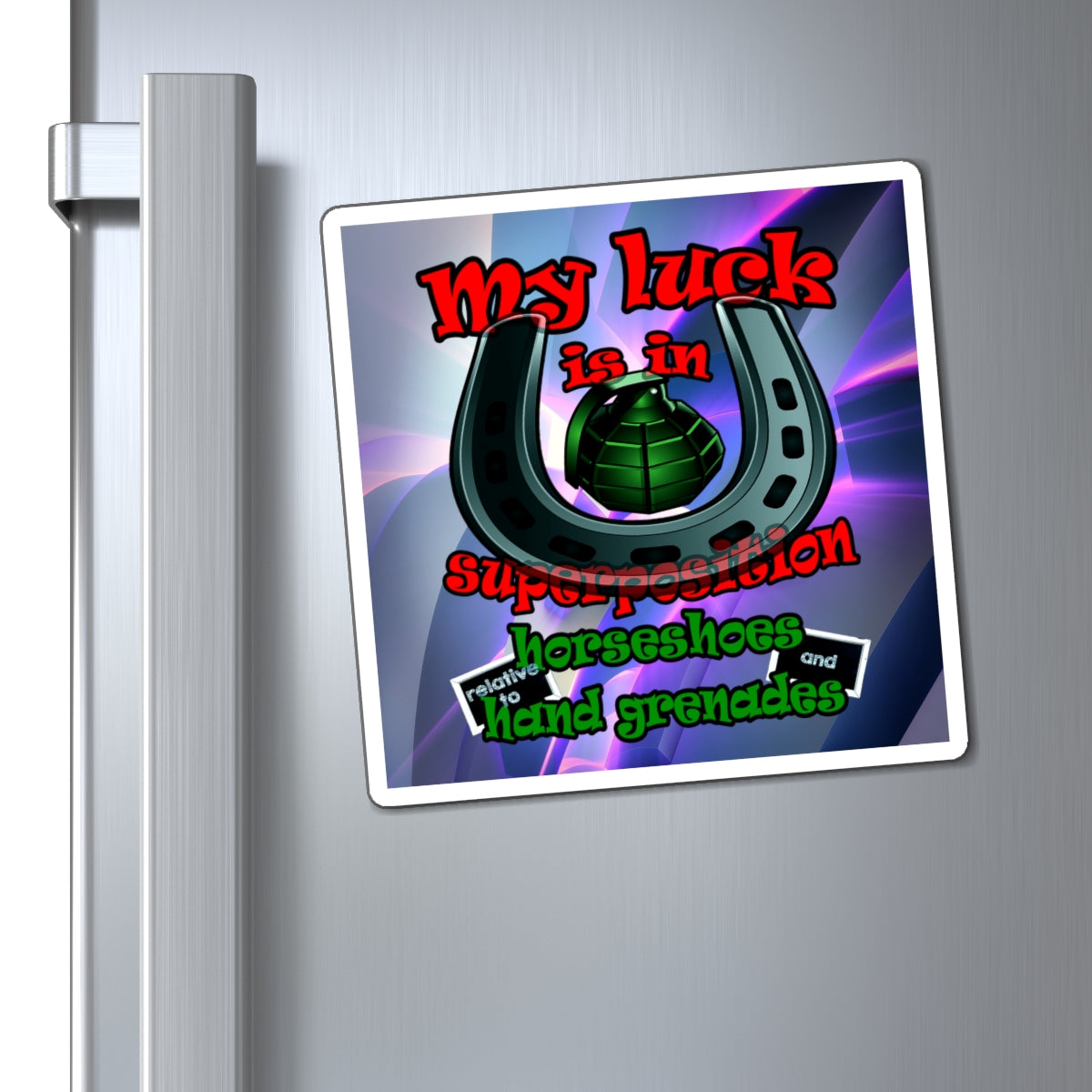 my luck - Magnets - (grey-pink wave)