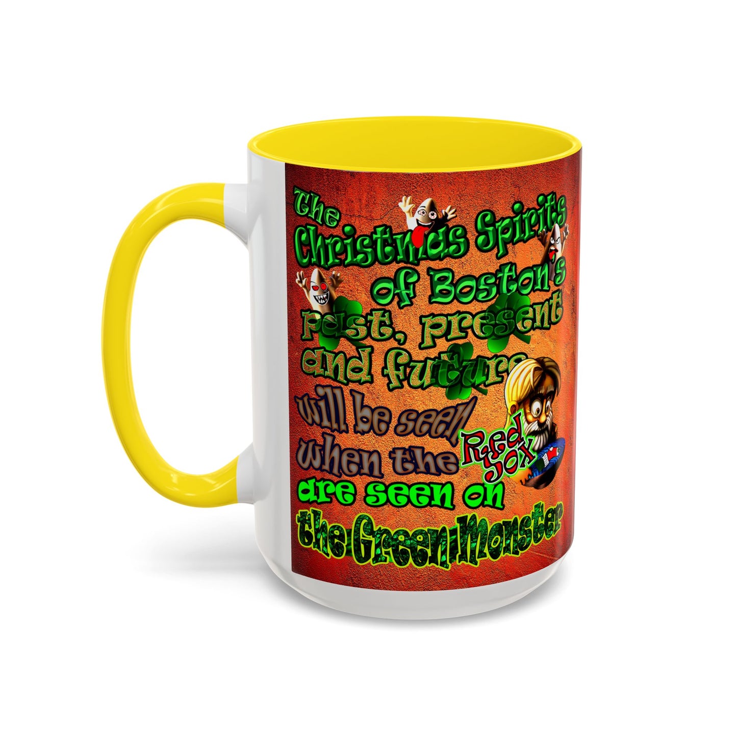 christmas spirits of boston - Accent Mug (burnt orange)
