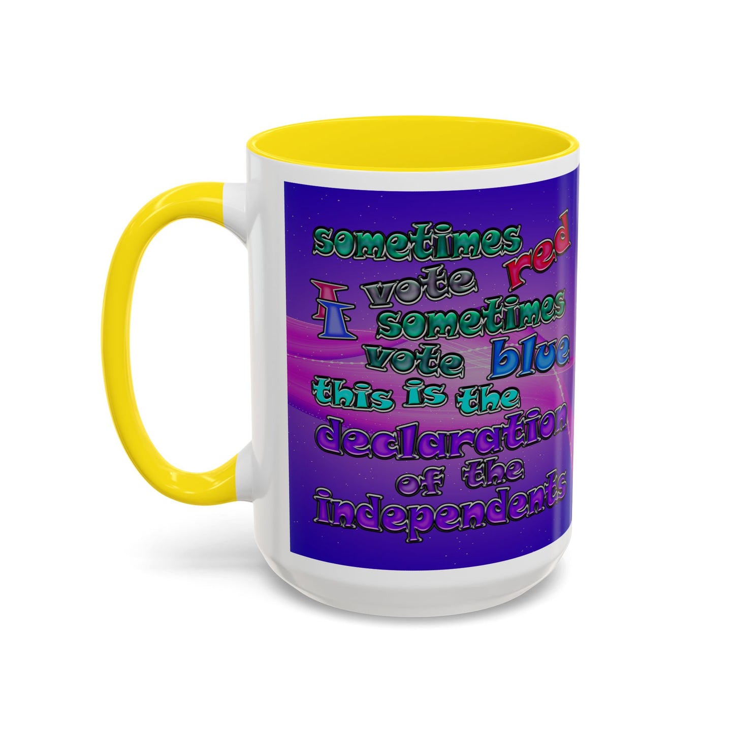 declaration of the independents - Accent Mug (purple-pink wave)