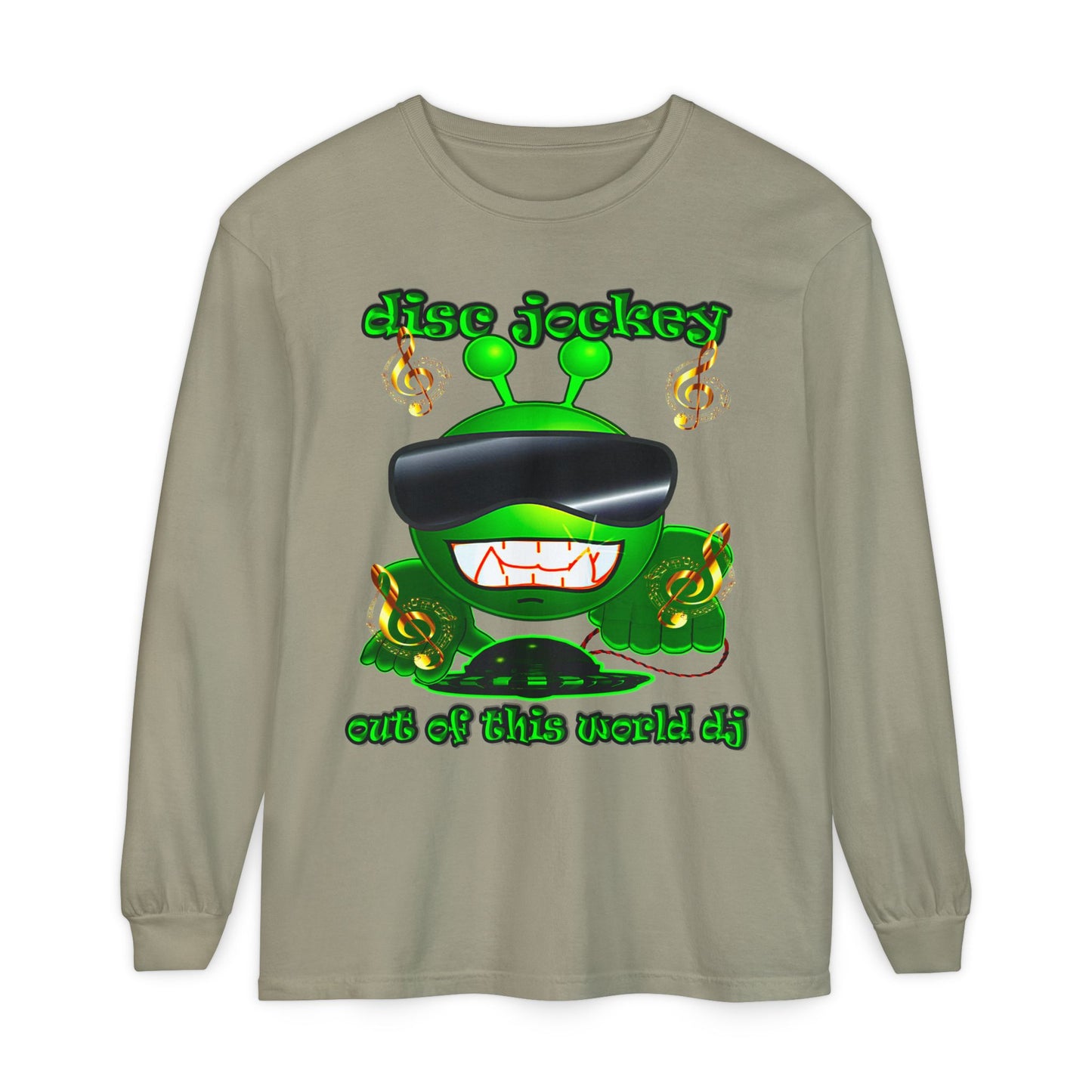 disc jockey - Unisex Garment-dyed Long Sleeve T-Shirt