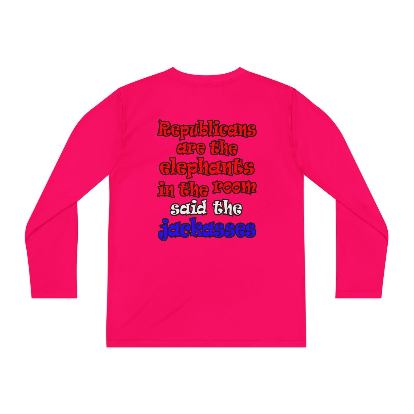 donkeys and elephants - Youth Long Sleeve Competitor Tee