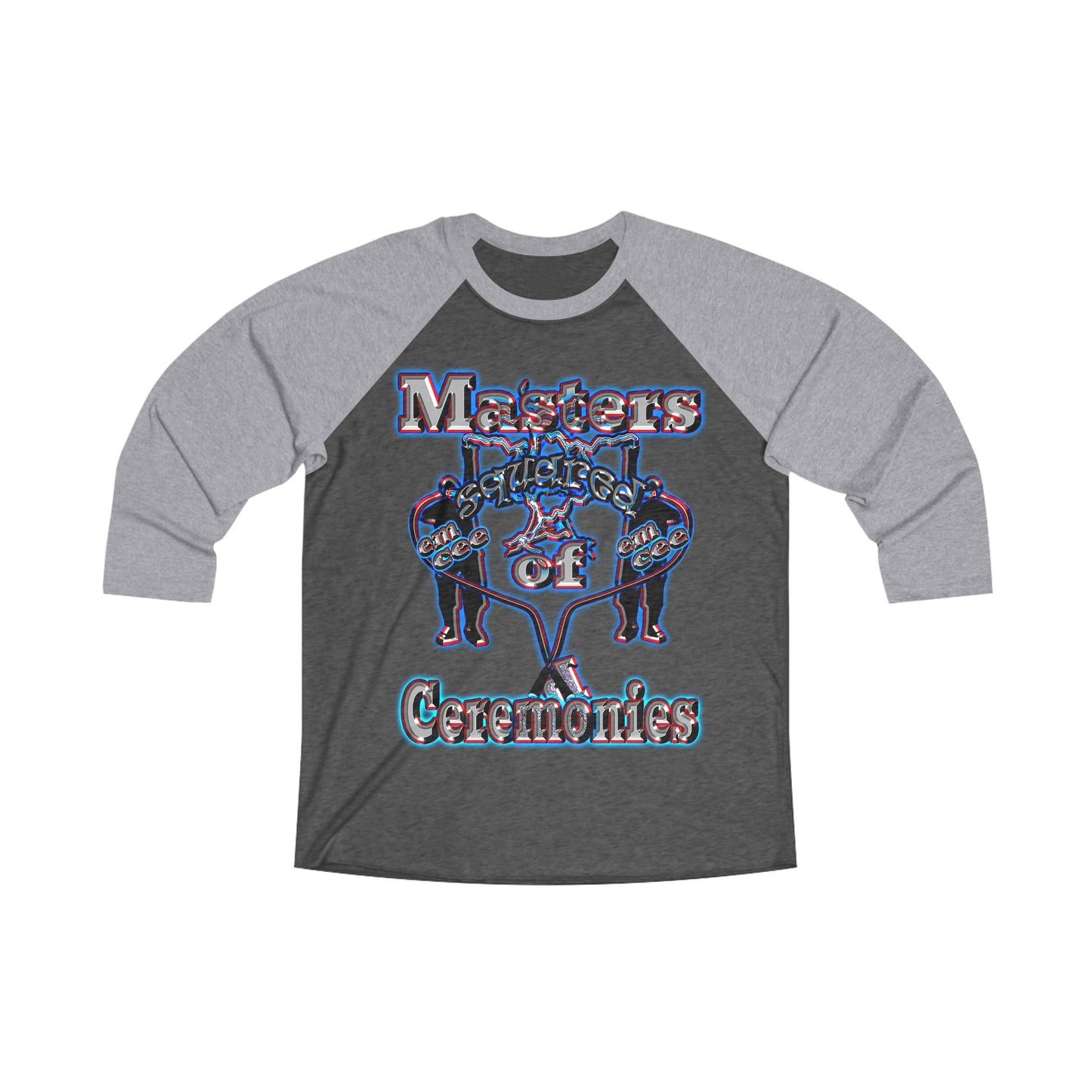 em cee squared - Unisex Tri-Blend 3\4 Raglan Tee