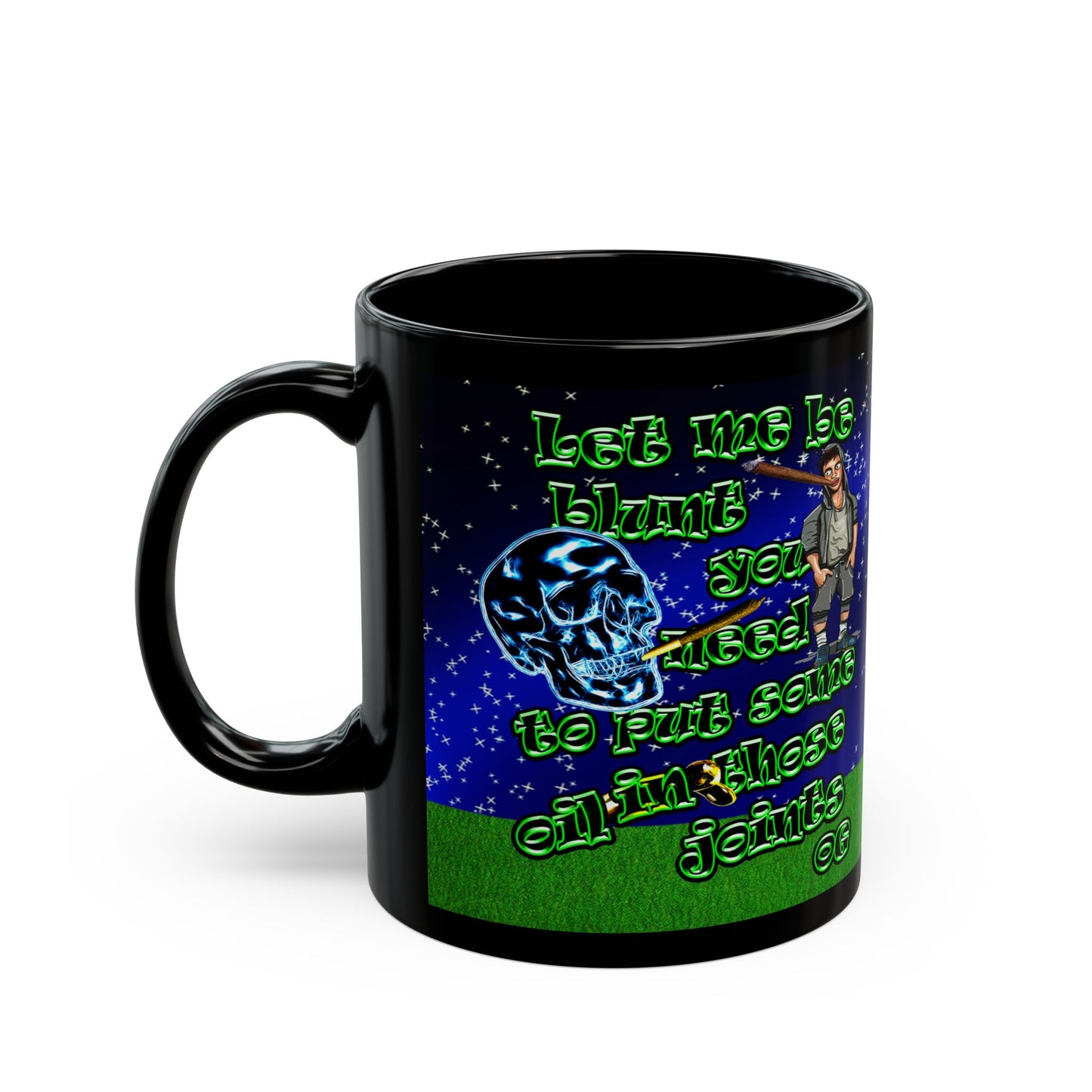 og - Black Mug ('snoops' background)