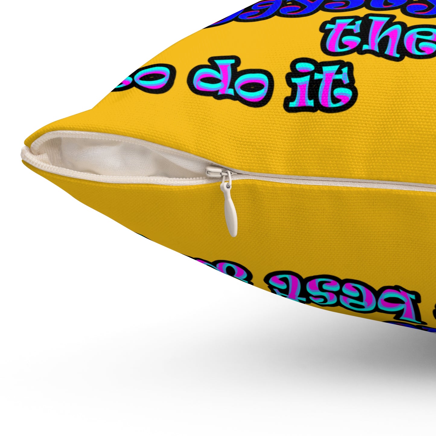 doggystyle - Spun Polyester Square Pillow - (yellow)