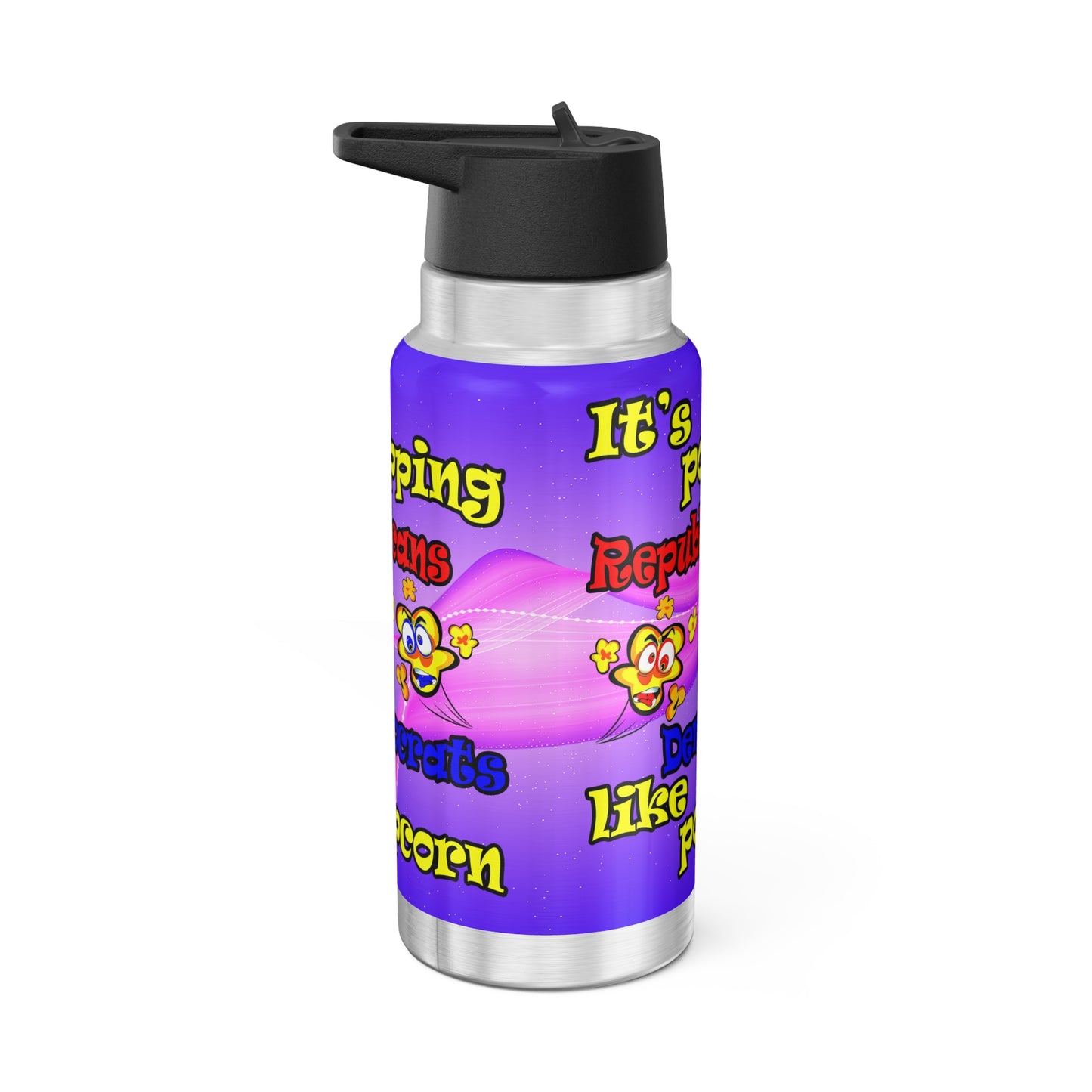 popping like popcorn - Gator Tumbler, 32oz (purple-pink wave)