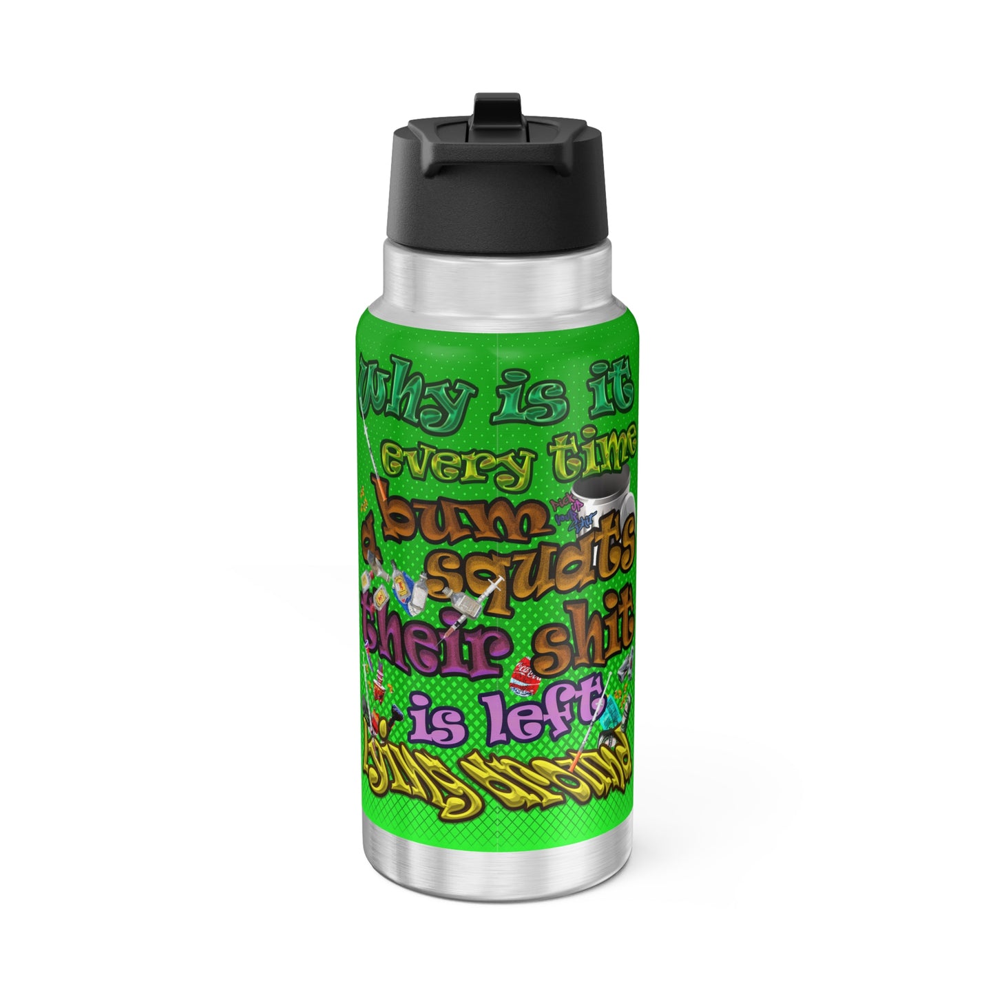 the bum's shit - Gator Tumbler, 32oz (logo green)