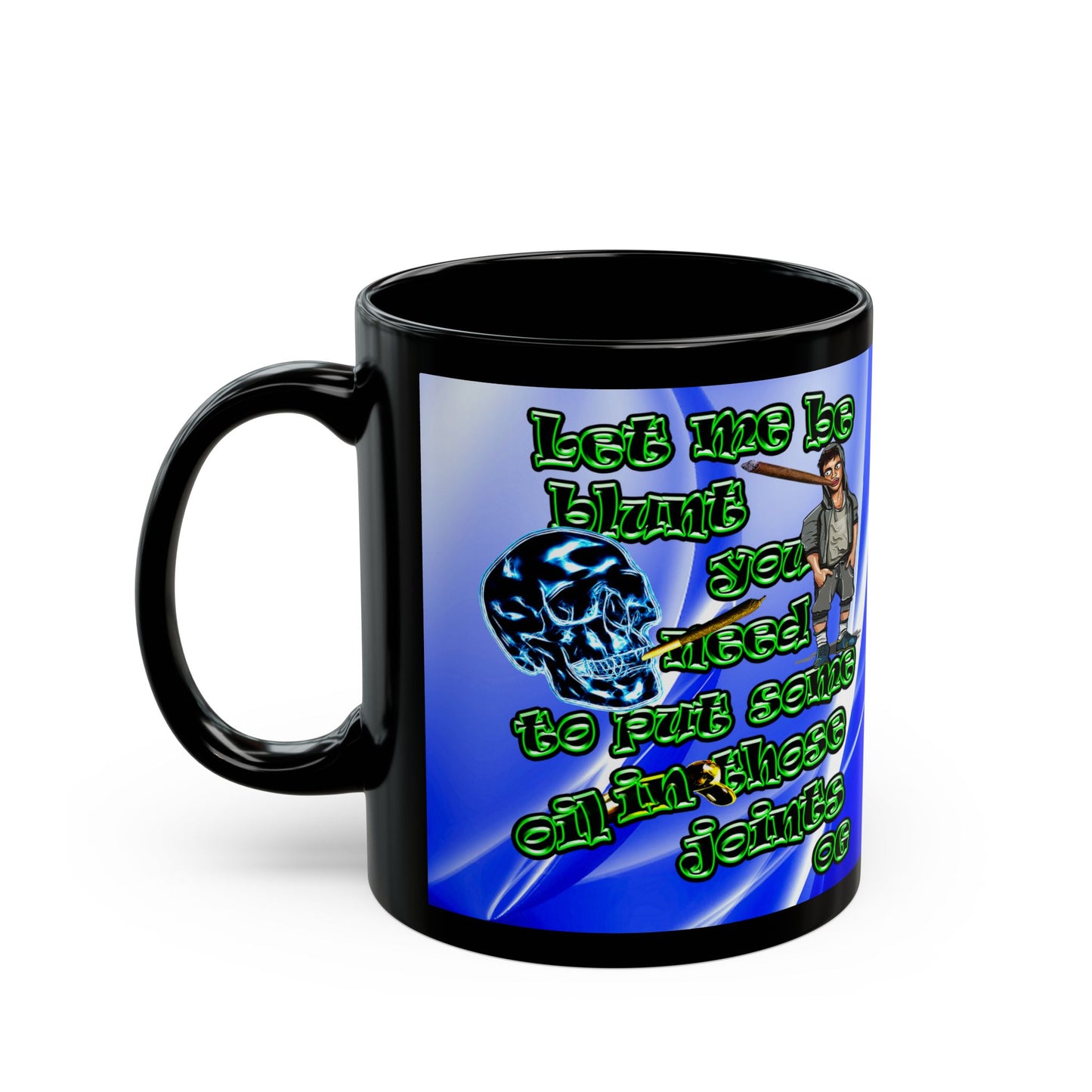 og - Black Mug (blue-white wave)