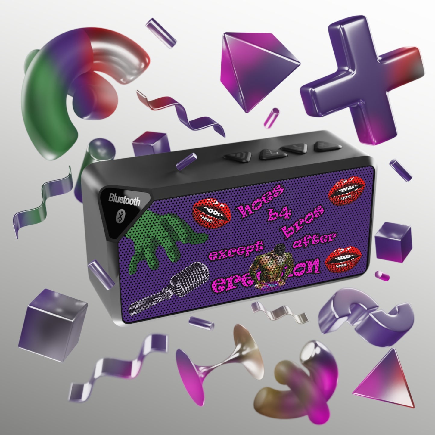hoes b4 bros - Jabba Bluetooth Speaker (purple)