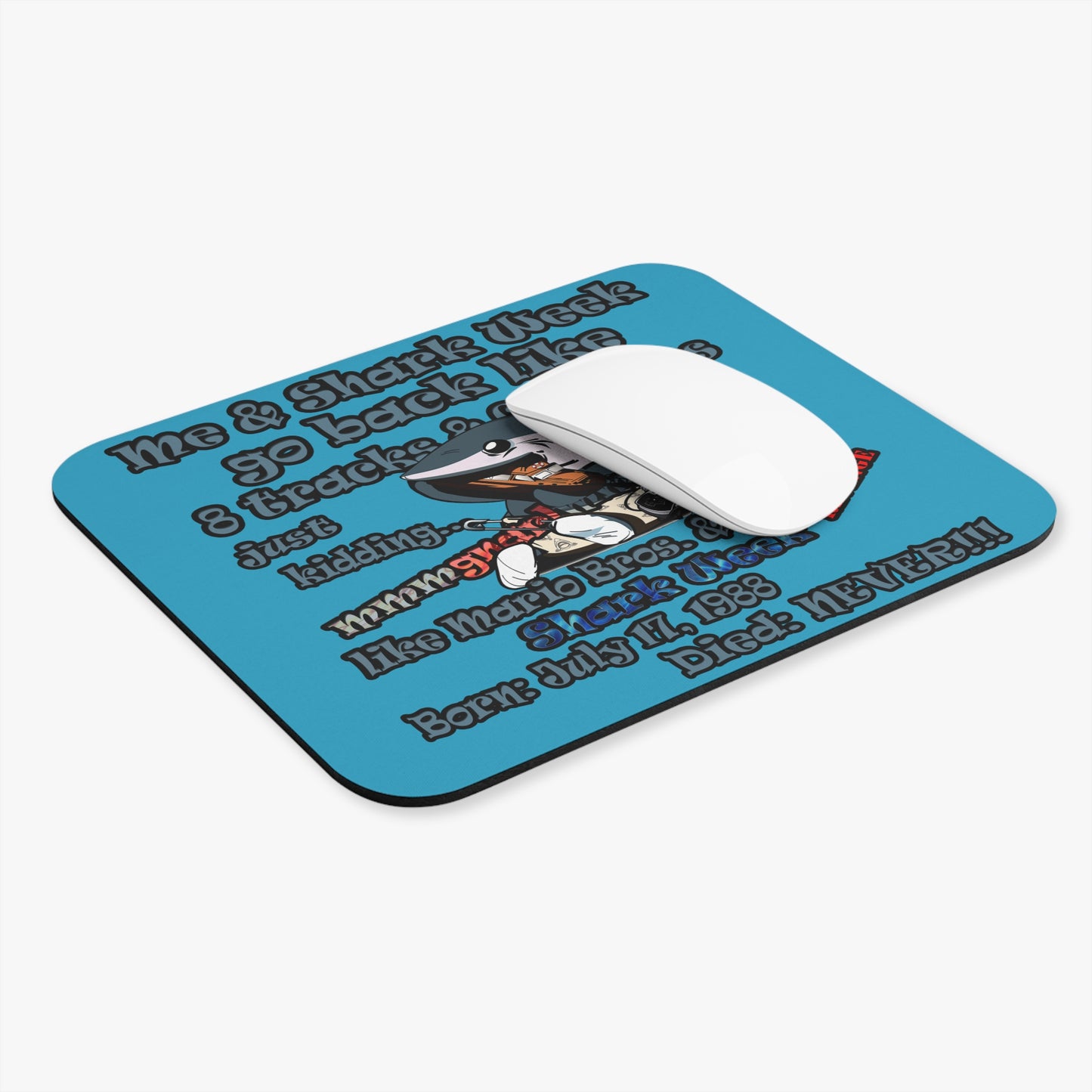 shark week - Mouse Pad (Rectangle) - (turquoise)