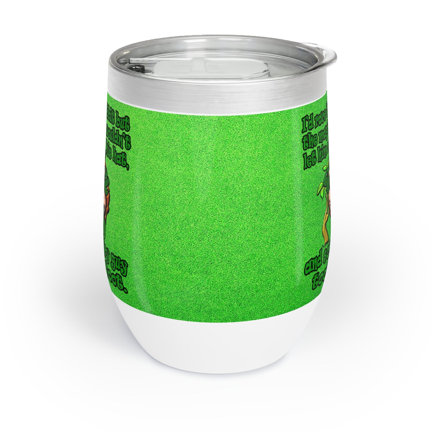 turtle race - Chill Wine Tumbler (green turf)
