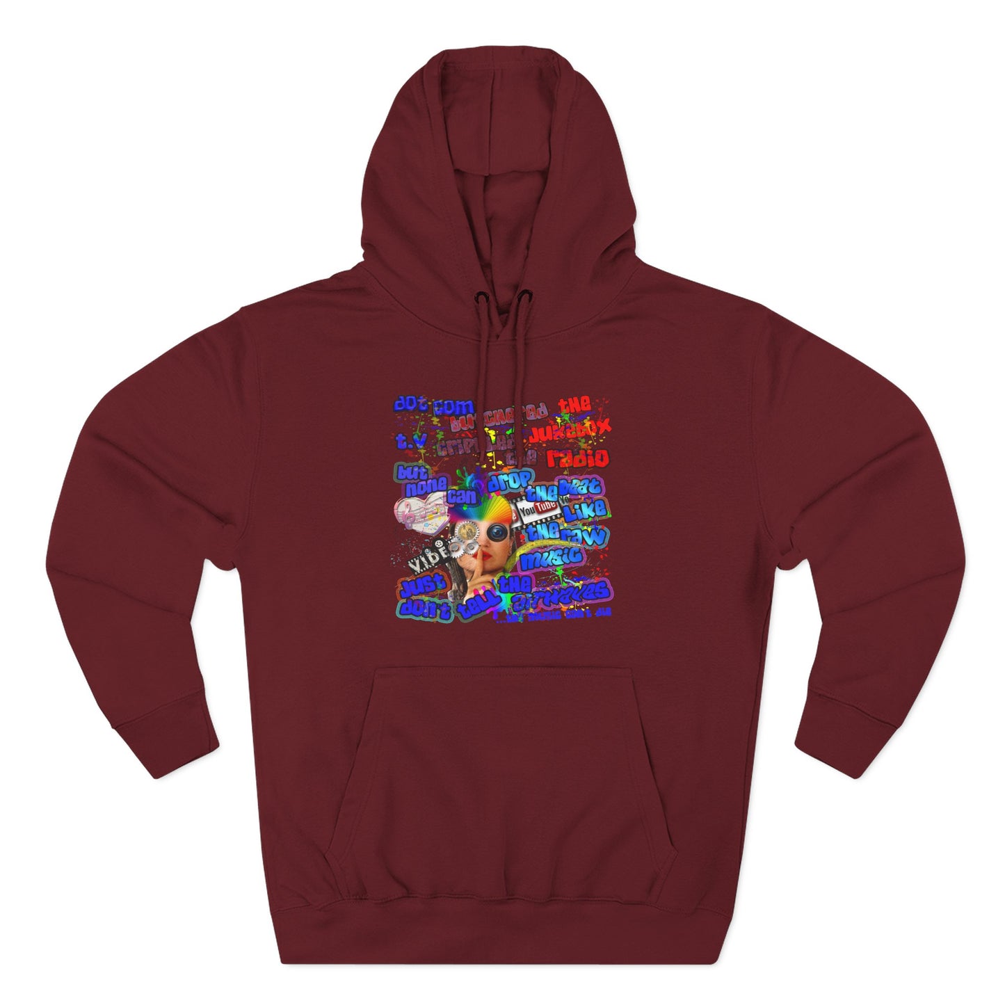 drop the beat - Three-Panel Fleece Hoodie