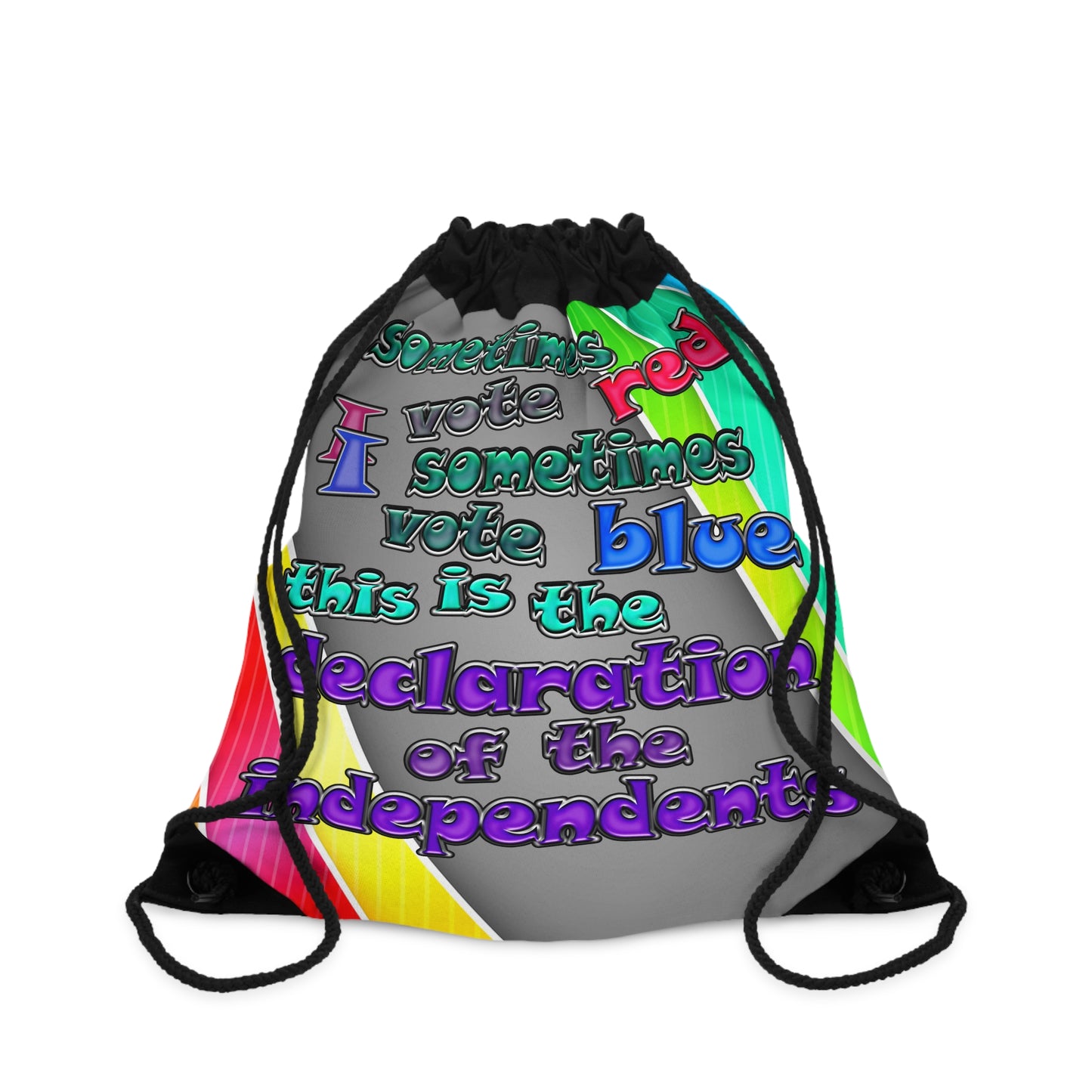 declaration of the independents - Drawstring Bag (rainbow split)