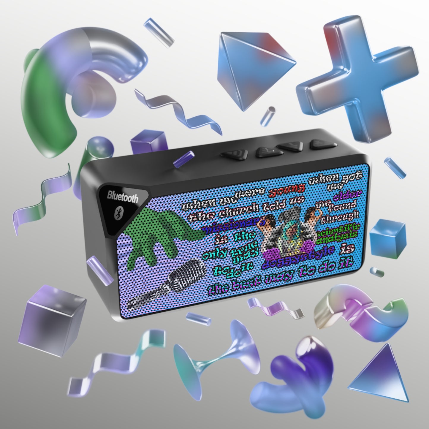 doggystyle - Jabba Bluetooth Speaker (light blue-purple wave)