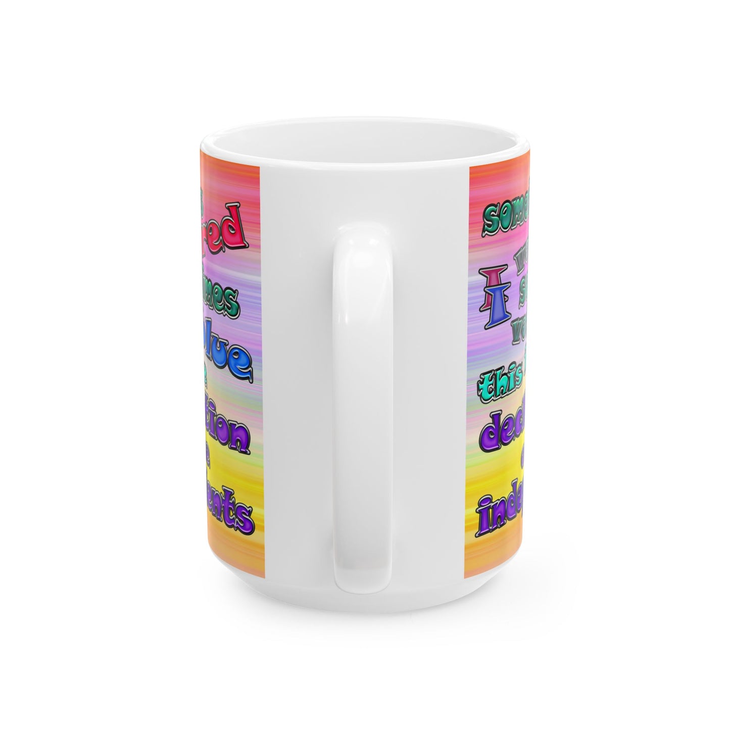 declaration of the independents - White Mug (color blur)