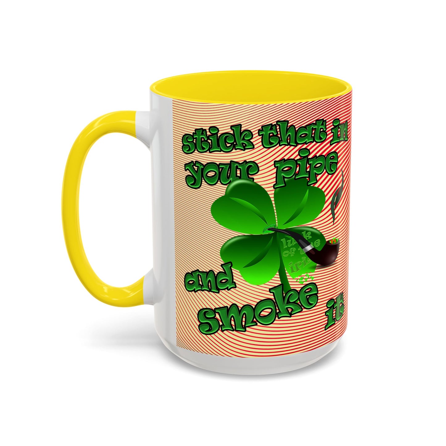 celtics logo - Accent Mug (yellow-orange wave)