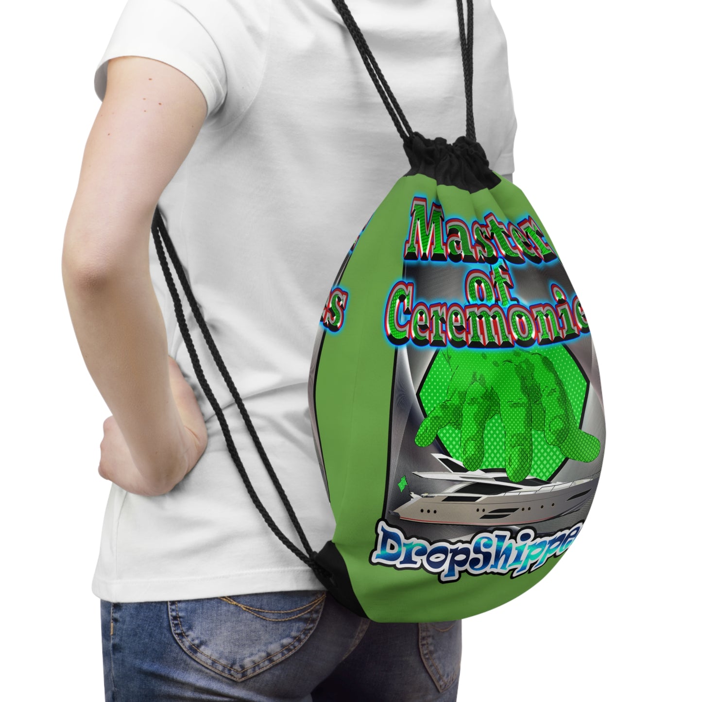 logo - Drawstring Bag (green)