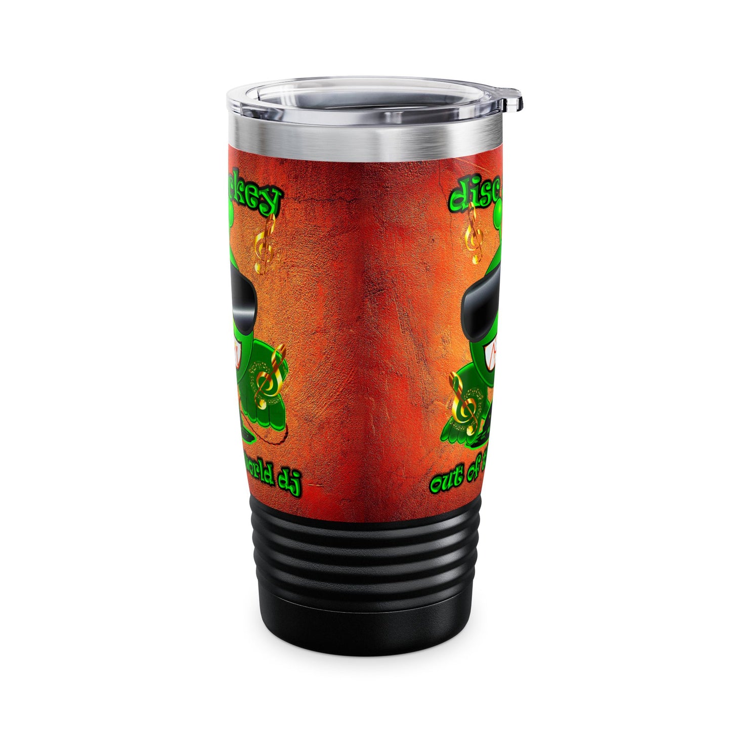 disc jockey - Ringneck Tumbler, 20oz (burnt orange)